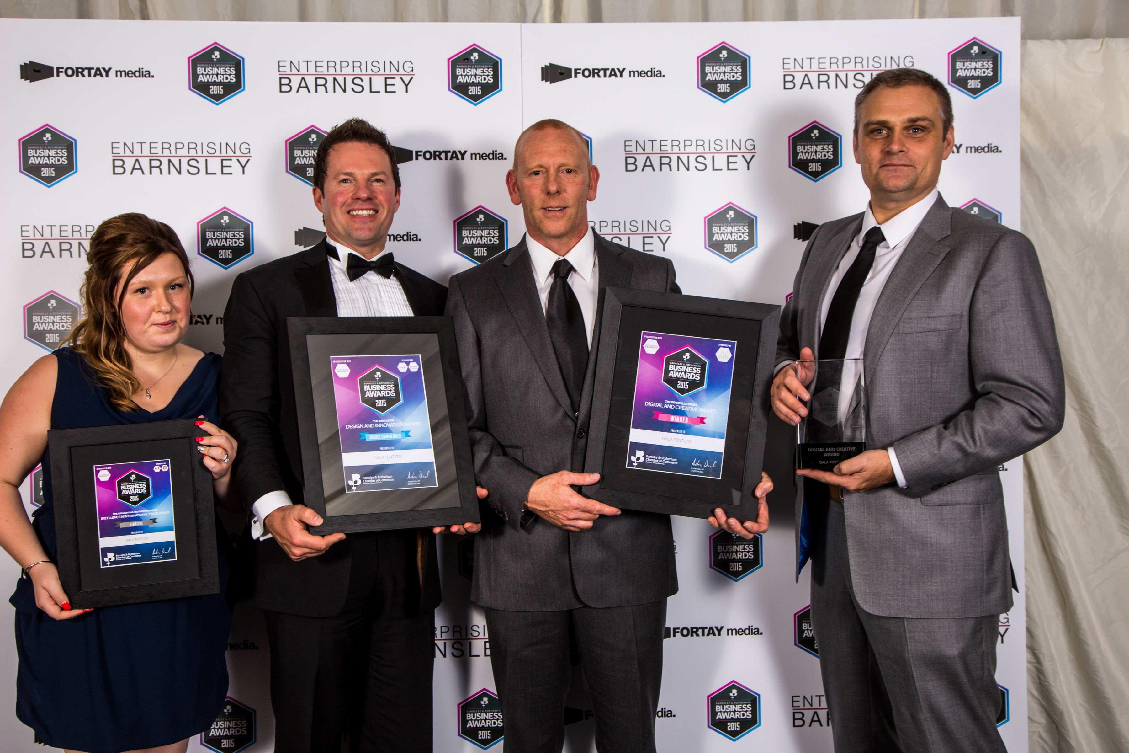 From L - R - Leanne Mace, Jason Mace, Mark Thompson & Steve Biggs at the BR Chamber Awards
